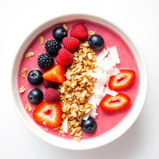 Smoothie bowl med bær og granola